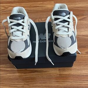 New Balance Kids' Gray and White Sneakers
